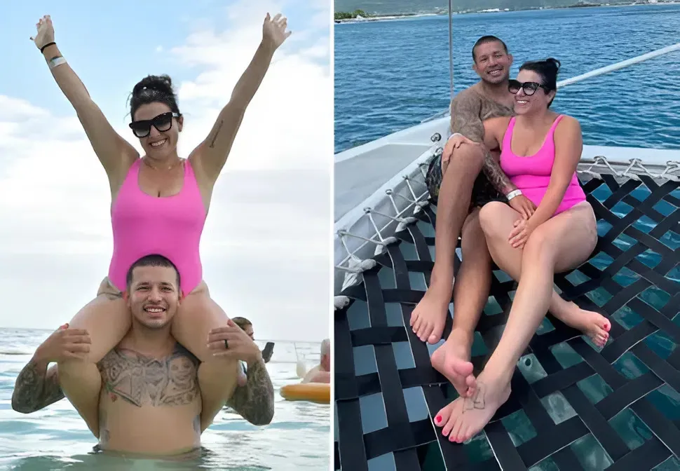 Teen Mom’s Lauren Comeau shows off her curves in hot pink swimsuit on Jamaican honeymoon with husband Javi...