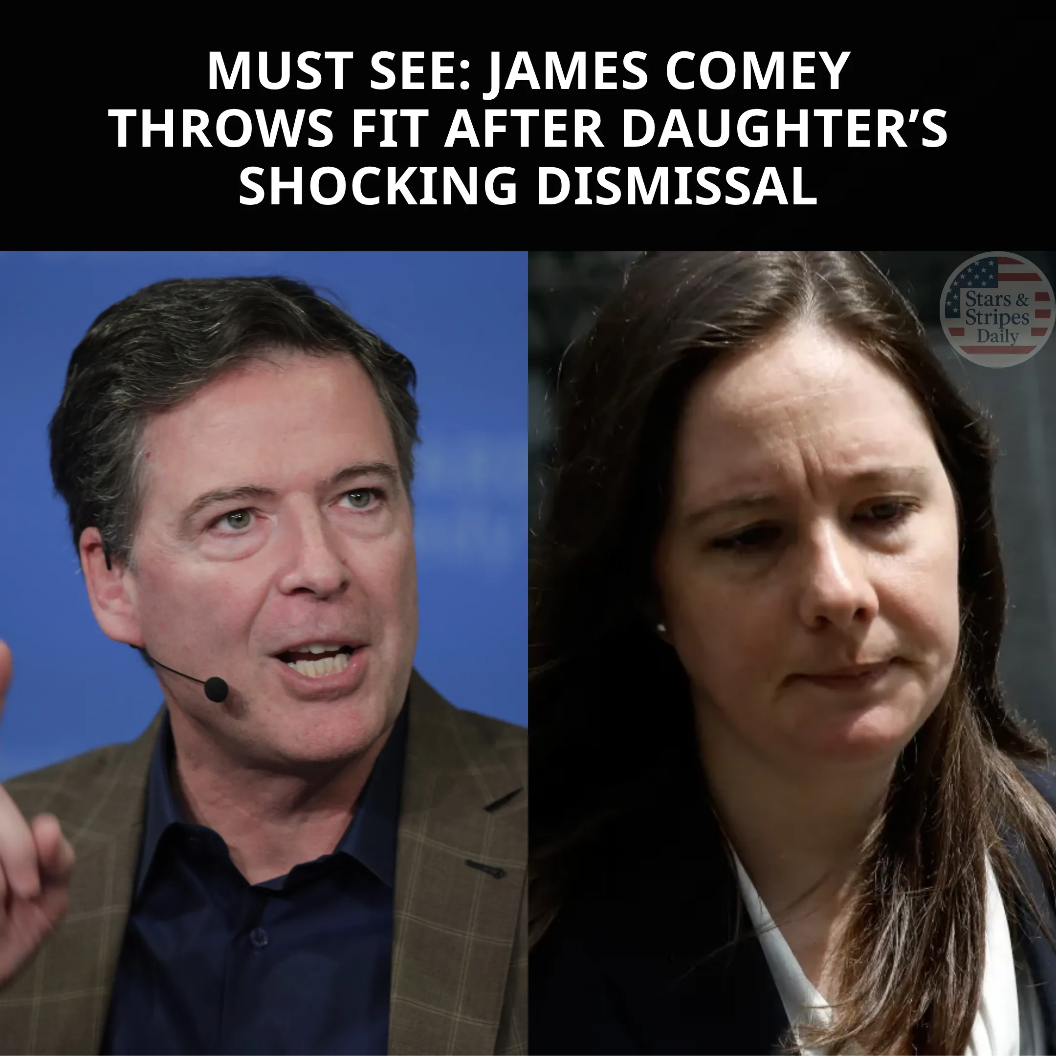 James Comey Erupts After Daughter Is Fired From DOJ Following High-Profile Case Failures