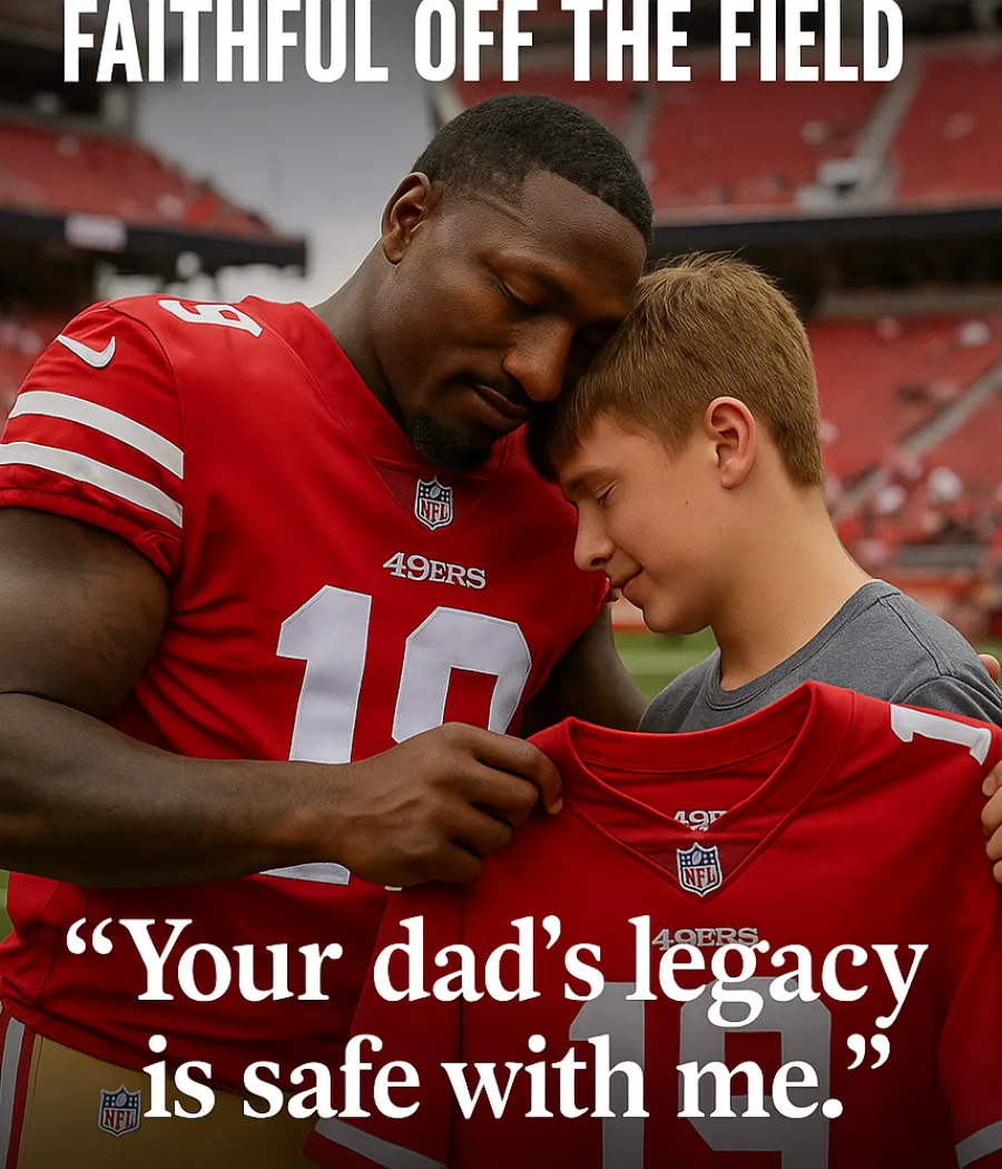 FAITHFUL OFF THE FIELD: 49ers Star Surprises Grieving Teen With Late Father's Jersey