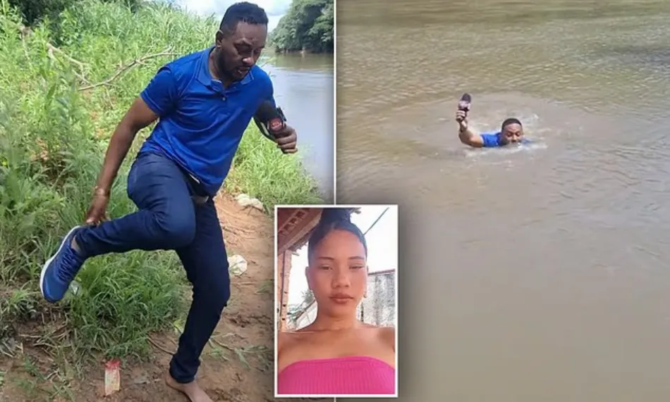 Horrifying moment TV journalist reporting on missing 13-year-old girl spots something in the water