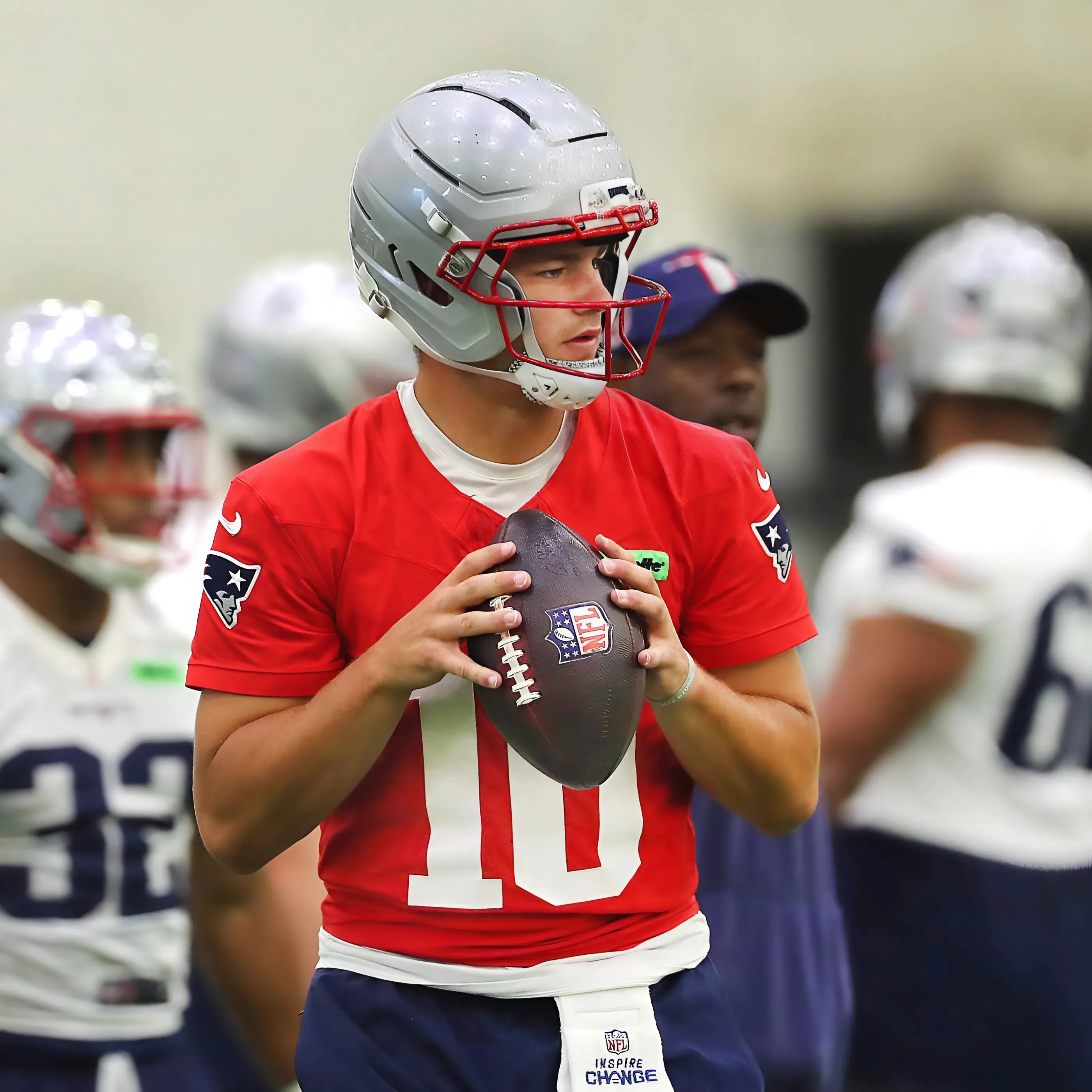 Patriots’ Drake Maye Shares How Mike Vrabel Is Pushing Development