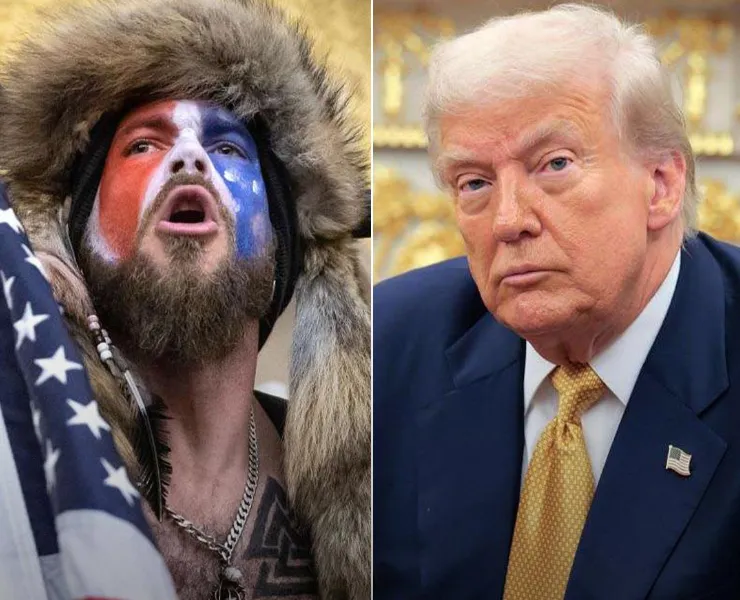 “QAnon Shaman Turns on Trump: Calls Him a ‘Fraud’ After Receiving Pardon” “QAnon Shaman Turns on Trump: Calls Him a ‘Fraud’ After Receiving Pardon”
