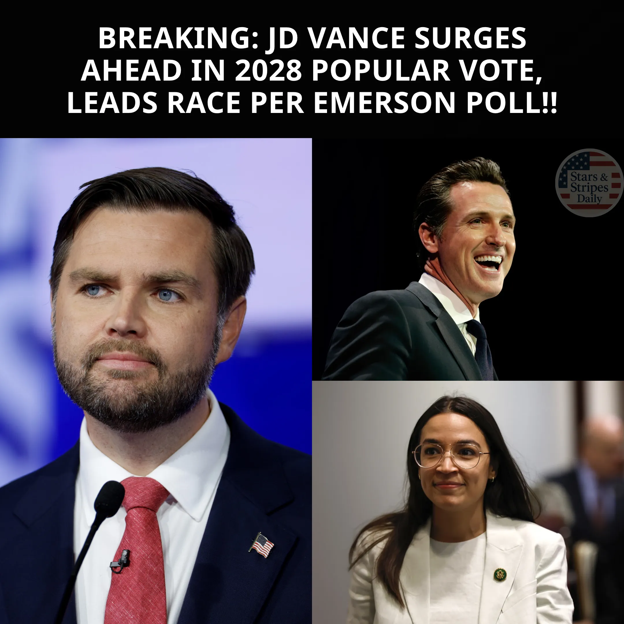 JD Vance Takes Early Lead in 2028 Presidential Polls Beating Top Democrats in Emerson Survey