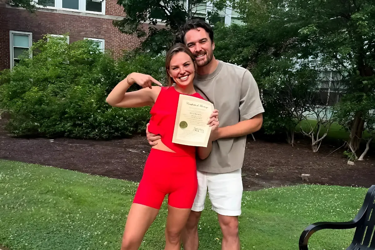 ‘Bachelorette’ Star Hannah Brown and Adam Woolard Legally Marry Ahead of France Nuptials tram
