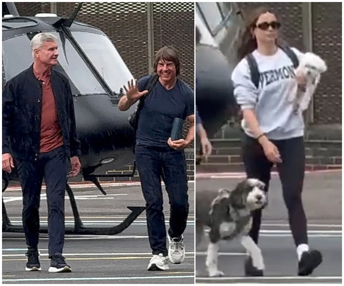 ‘He’s been showering her with gifts…’ — Tom Cruise, 63, spotted landing in London on his private helicopter with ‘new love’ Ana de Armas, 37, and her beloved dogs as romance rumours swirl after luxury yacht getaways and secret birthday plans - suong