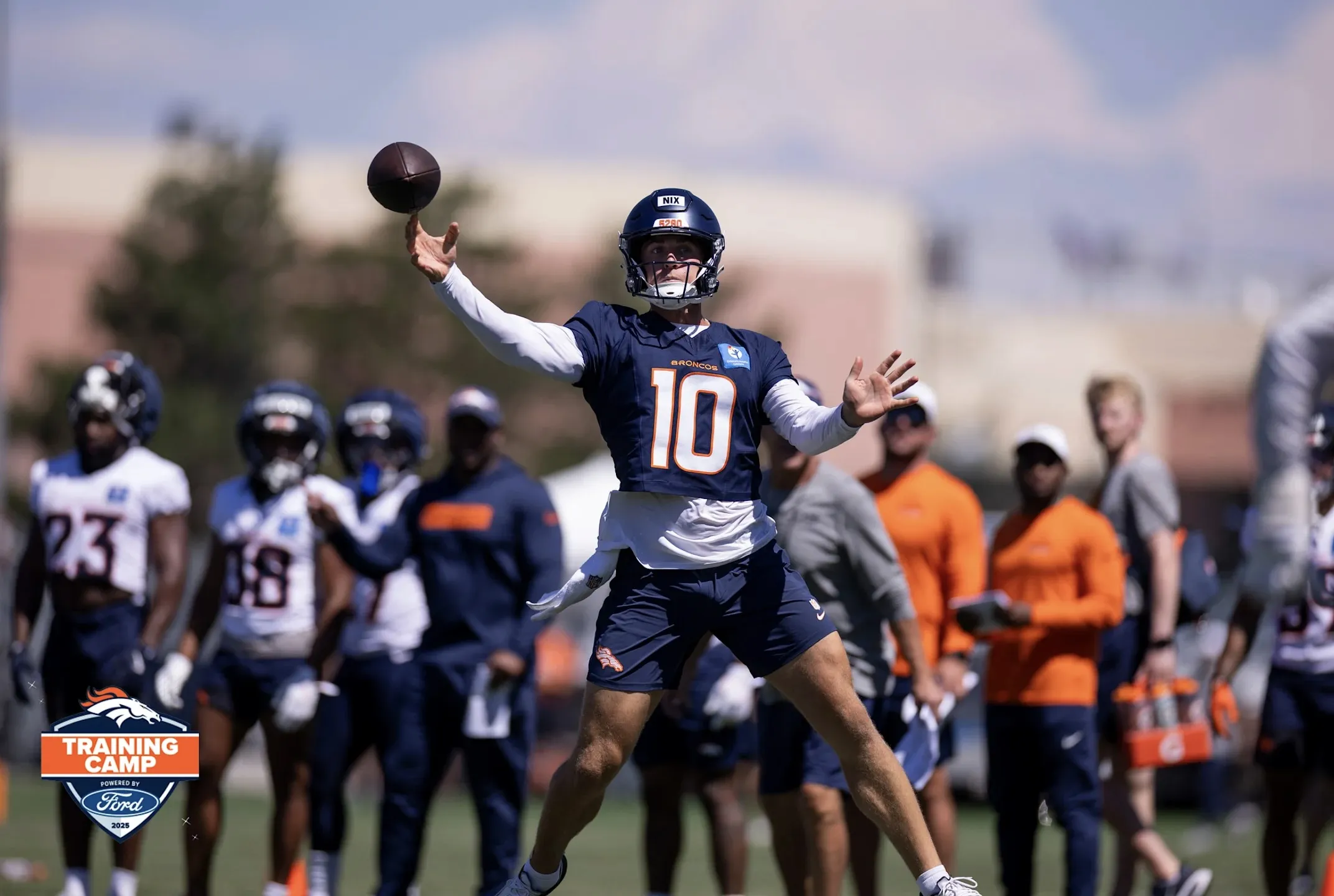 Bo Nix is already hitting new levels running the Broncos offense in training camp Bo Nix is already hitting new levels running the Broncos offense in training camp