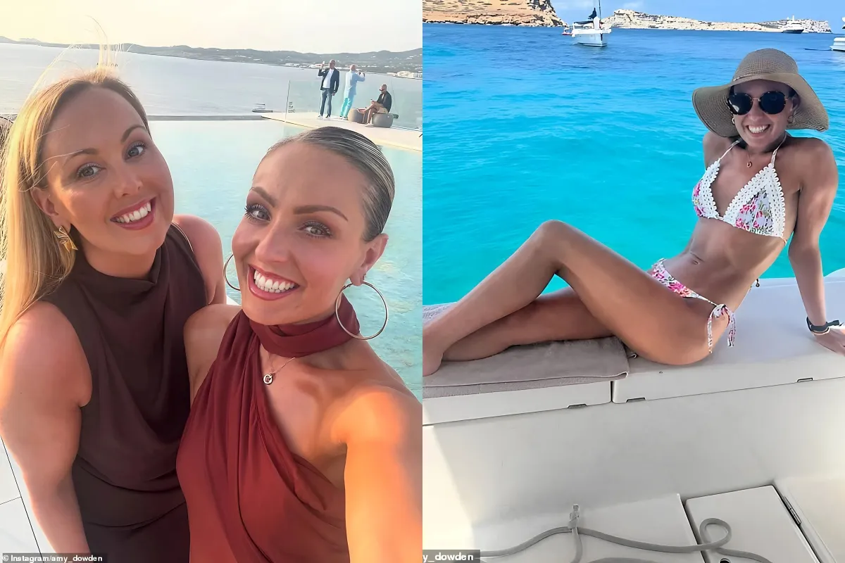 Bikini-clad Amy Dowden looks just like her rarely seen twin sister as they share pictures from their five-star Ibiza trip ahead of Strictly return liennhi