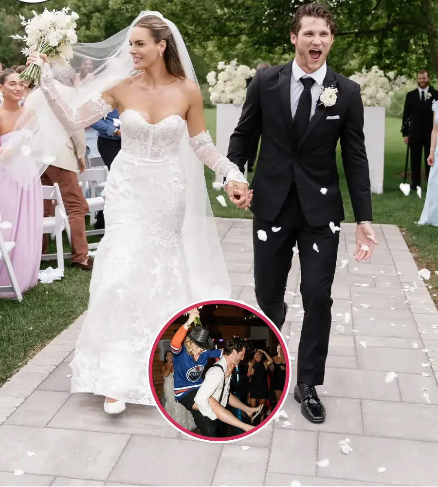 NHL Player Benjamin Gleason Marries Madison Field in Modern Barn Wedding in Michigan
