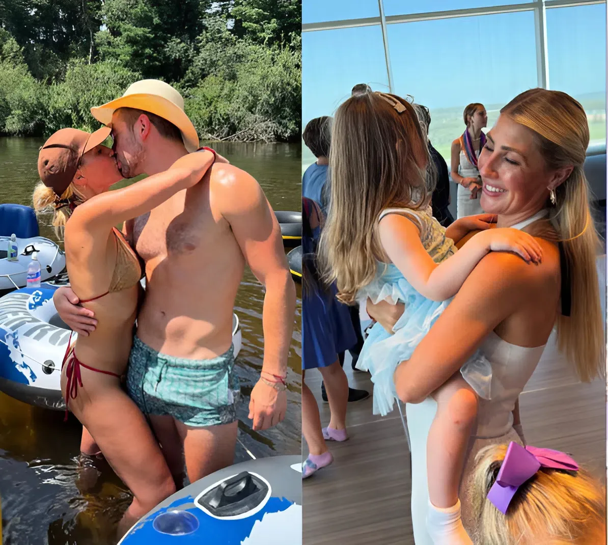 'DWTS' Alan Bersten and Emma Slater 'Lookin' Hot' in Swimwear on PDA-Filled Tubing Adventure