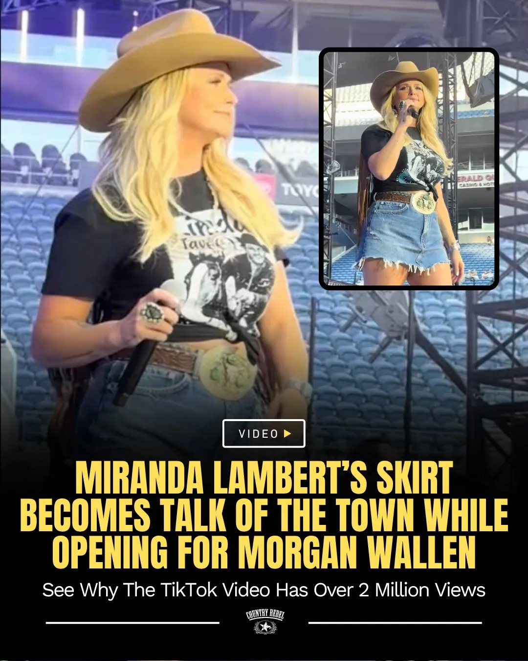 Miranda Lambert Causes a Storm With Her Bold Skirt While Opening for Morgan Wallen!
