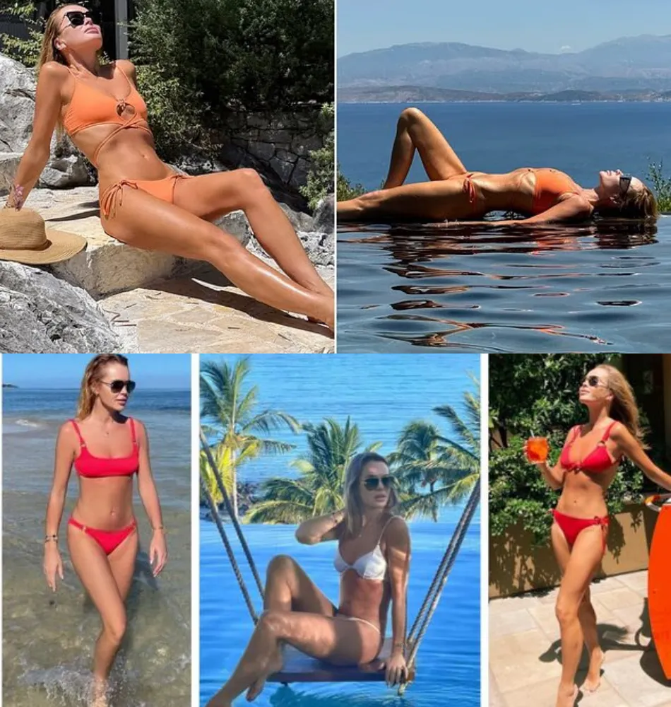 Amanda Holden In Bikini Is “Soaking It All Up” On Vacation