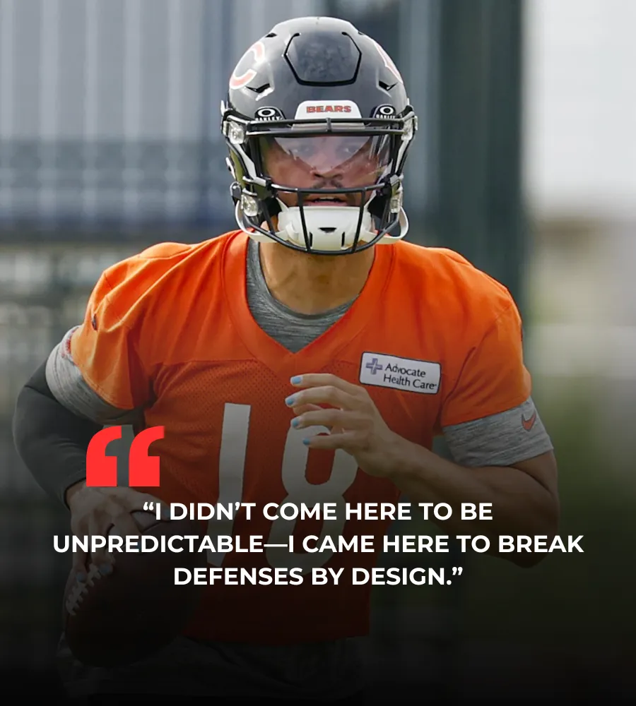 Caleb Williams displays new wrinkle in Ben Johnson's offense at Bears training camp