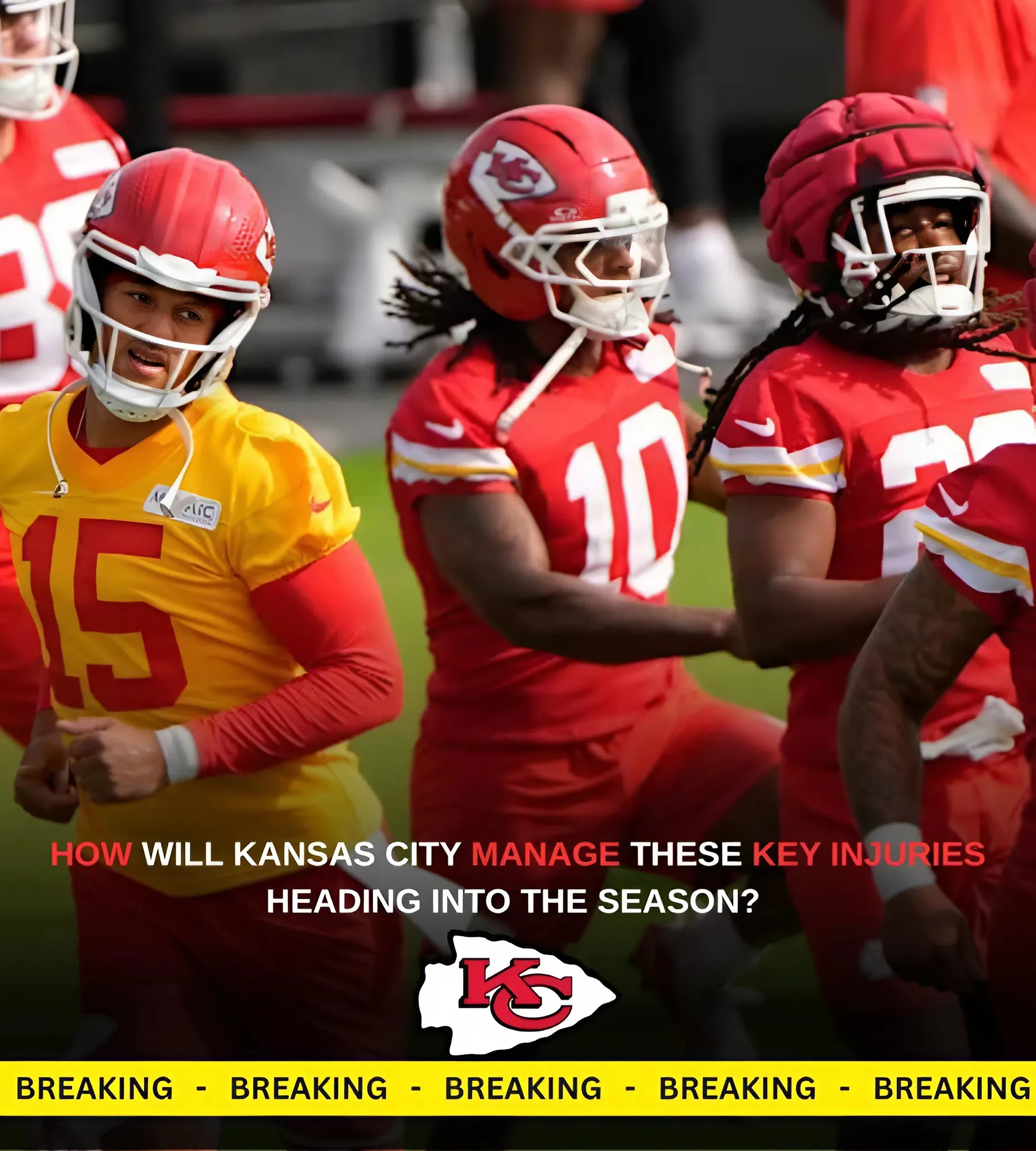 Chiefs’ Injury List Reaches Double Digits at Training Camp