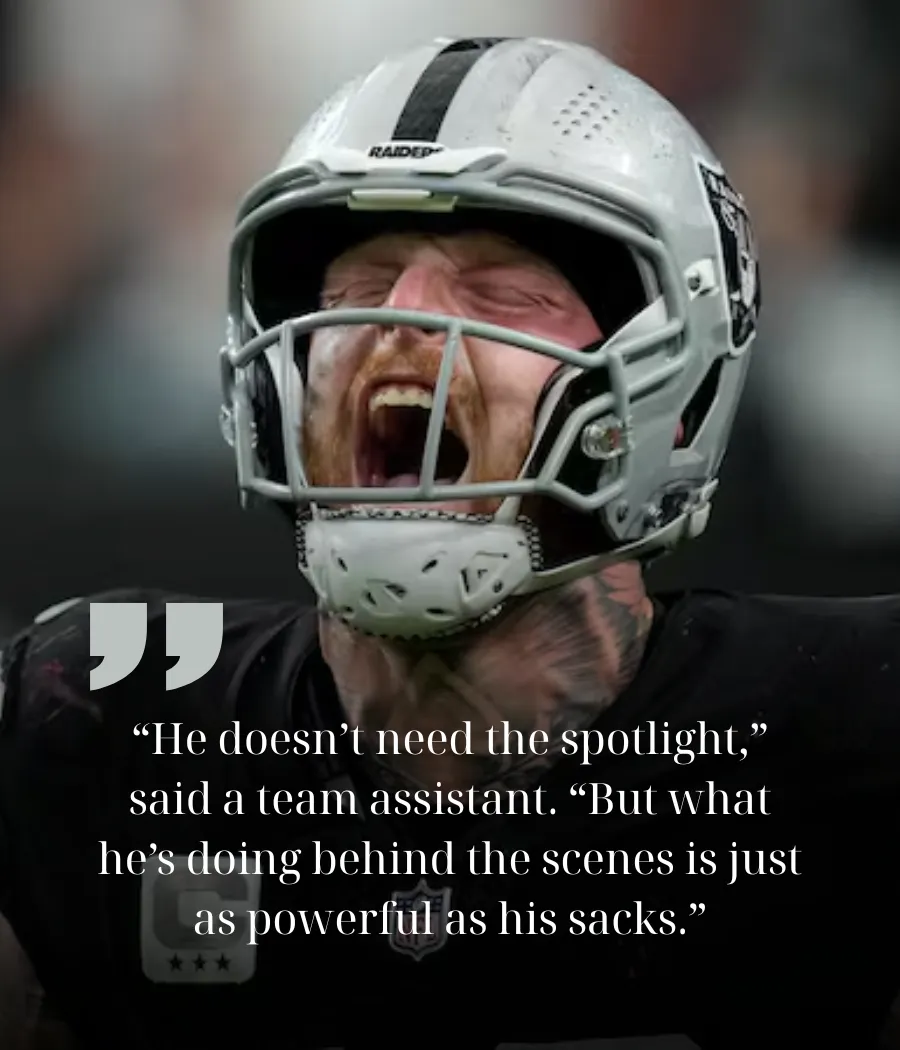 The Other Side of Maxx Crosby: Raiders Star Quietly Becomes a Force for Good in Las Vegas