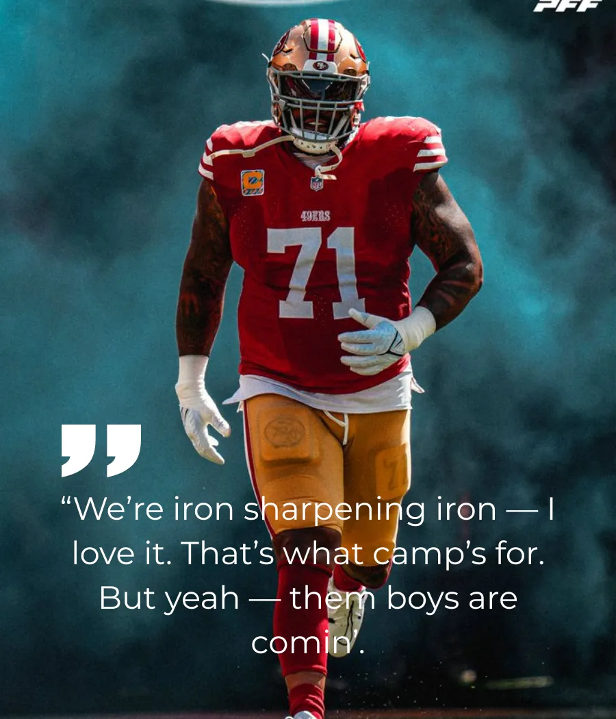 ARTICLE: 49ers Legend Trent Williams Pushed to the Limit by Bosa and Rookie Phenom