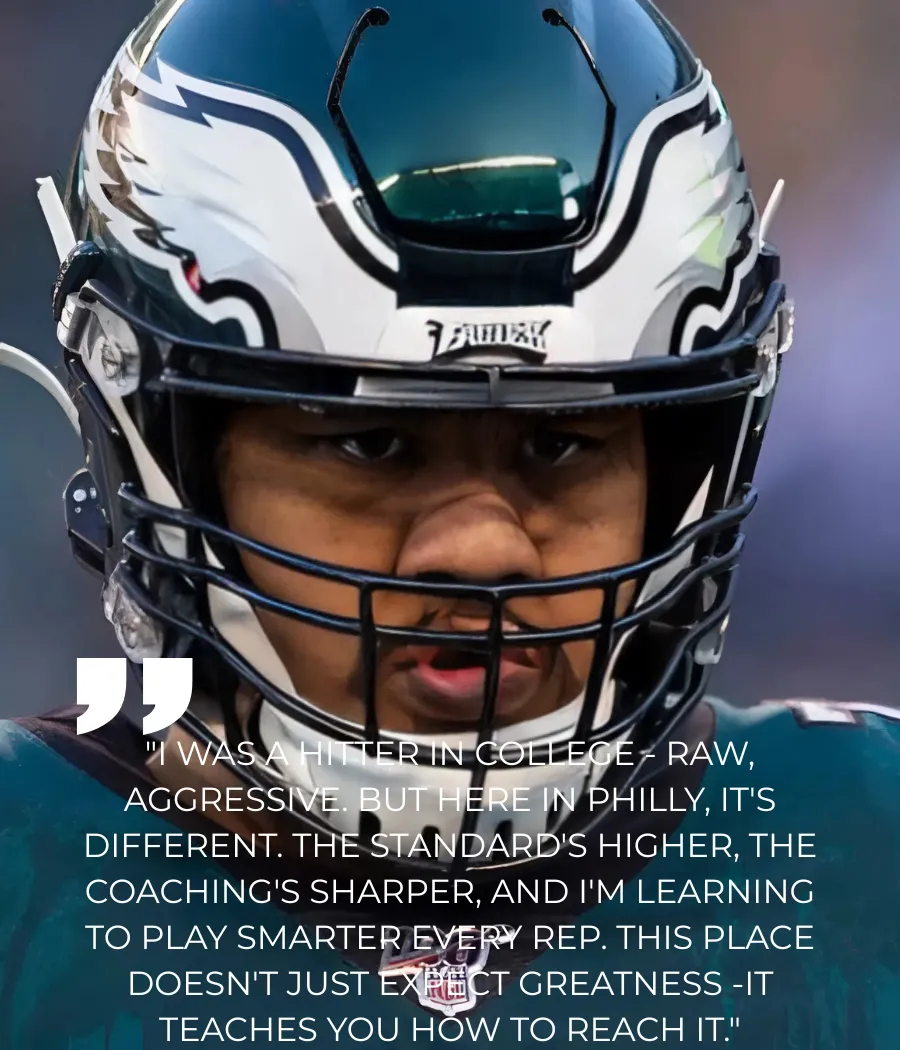 Eagles Rookie Jihaad Campbell Learns the Philly Standard: “This Place Teaches You Greatness”