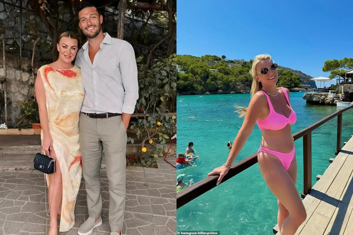 Billi Mucklow shows ex Andy Carroll what he's missing as she poses in a pink Hunza G bikini during Spanish getaway liennhi