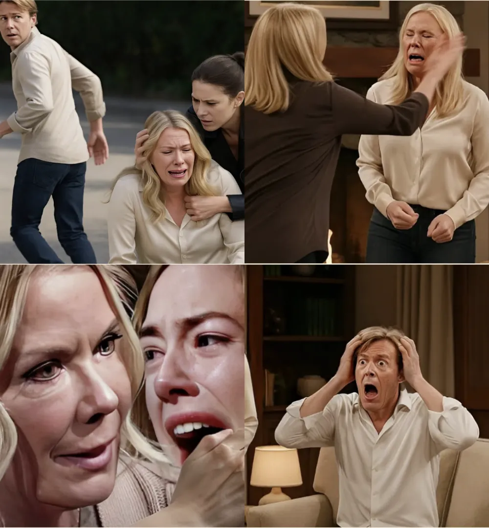 Shocking Twist: Nick’s Wife Storms In and Pulls Brooke’s Hair — Nick Flees in Chaos!