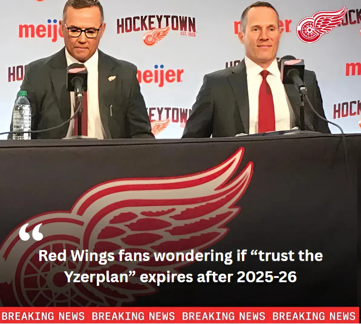 Red Wings fans wondering if “trust the Yzerplan” expires after 2025-26