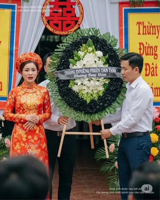 Ngày cưới của tôi, một vòng hoa tag bất ngờ được gửi đến, dòng chữ trên đó khiến tôi ngã quỵ ôm mặt khóc