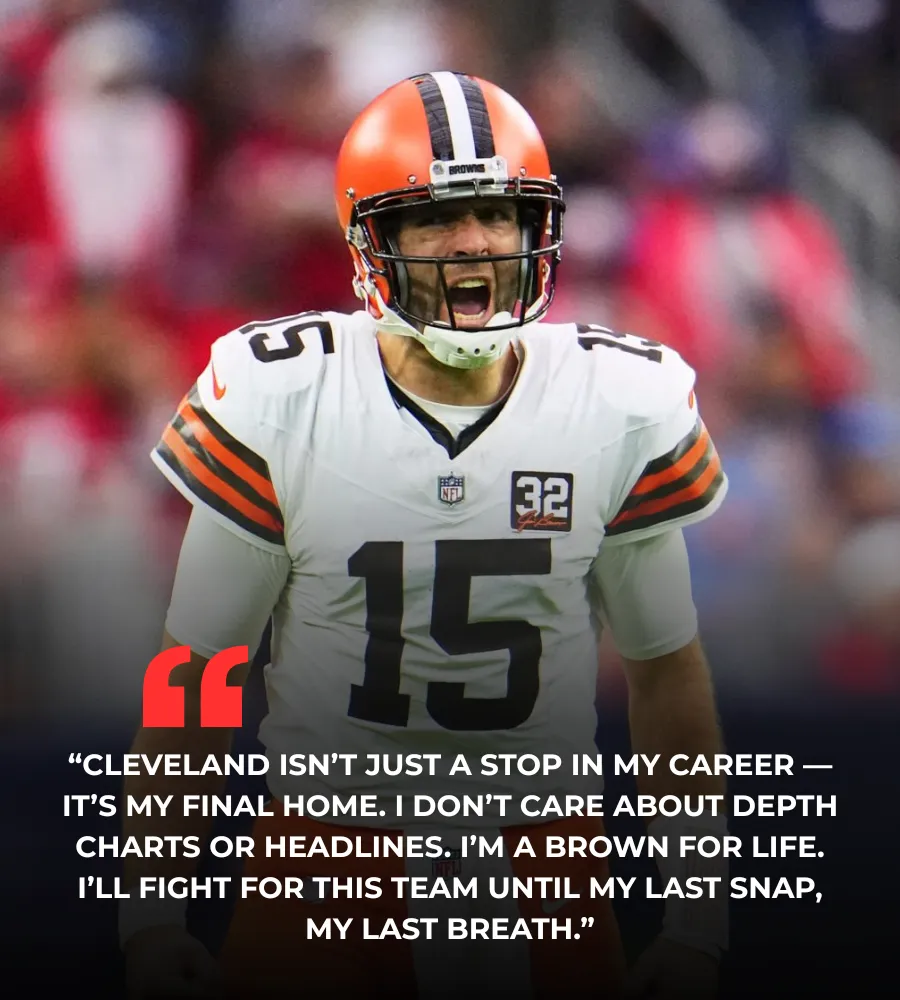 Joe Flacco Declares Firmly: ‘I’m Not Going Anywhere. Cleveland Is Home — It’s the Final Stop.’