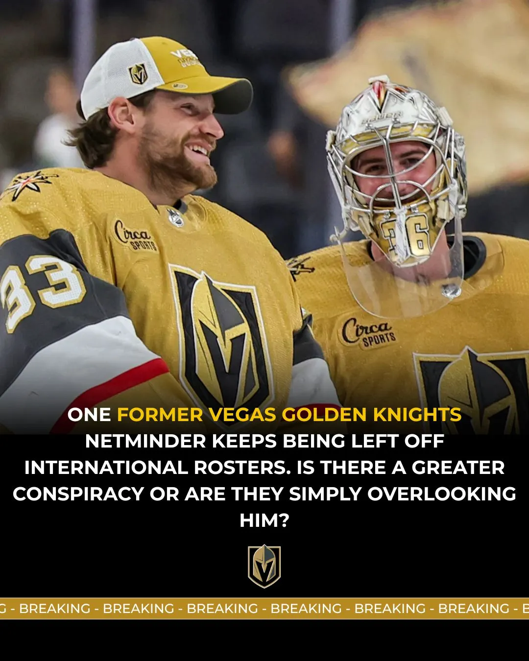Why does this former Golden Knights goaltender keep getting disrespected?