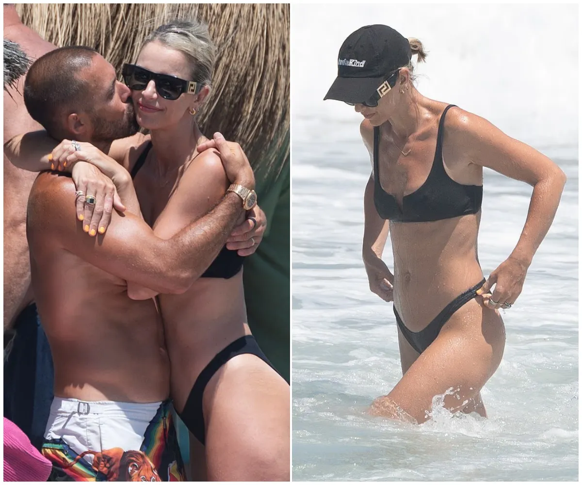 ‘Happier than ever’ — Bikini-clad Vogue Williams and shirtless Spencer Matthews pack on the PDA during sun-soaked family beach day in Spain as she shows off her toned figure and opens up about the “mum guilt” that still follows her - suong