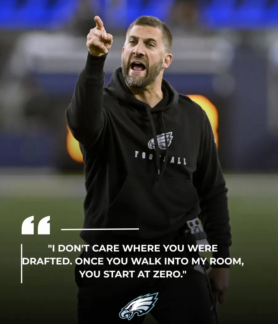 Nick Sirianni Blasts 2 Eagles Rookies for Showing Up Late to Camp