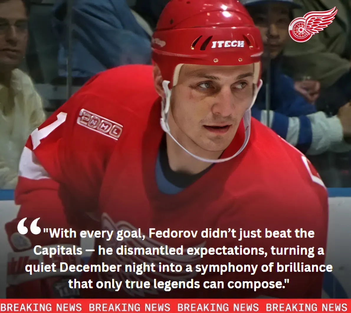 Sergei Fedorov turned a sleepy December night into Red Wings legend status