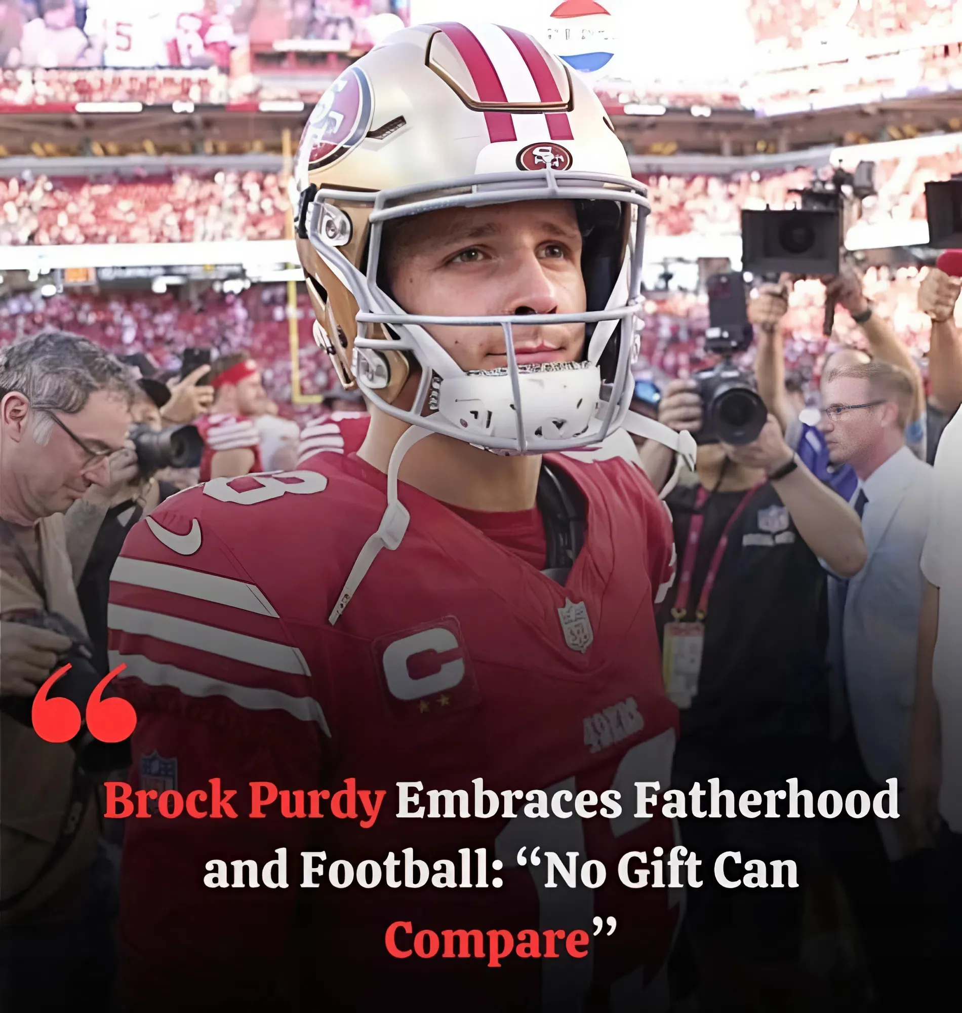 49ers' Brock Purdy embraces fatherhood and pressure from Nick Bosa