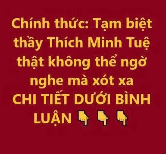 Chính thức biệt ông Thích Minh Tuệ, ông đi