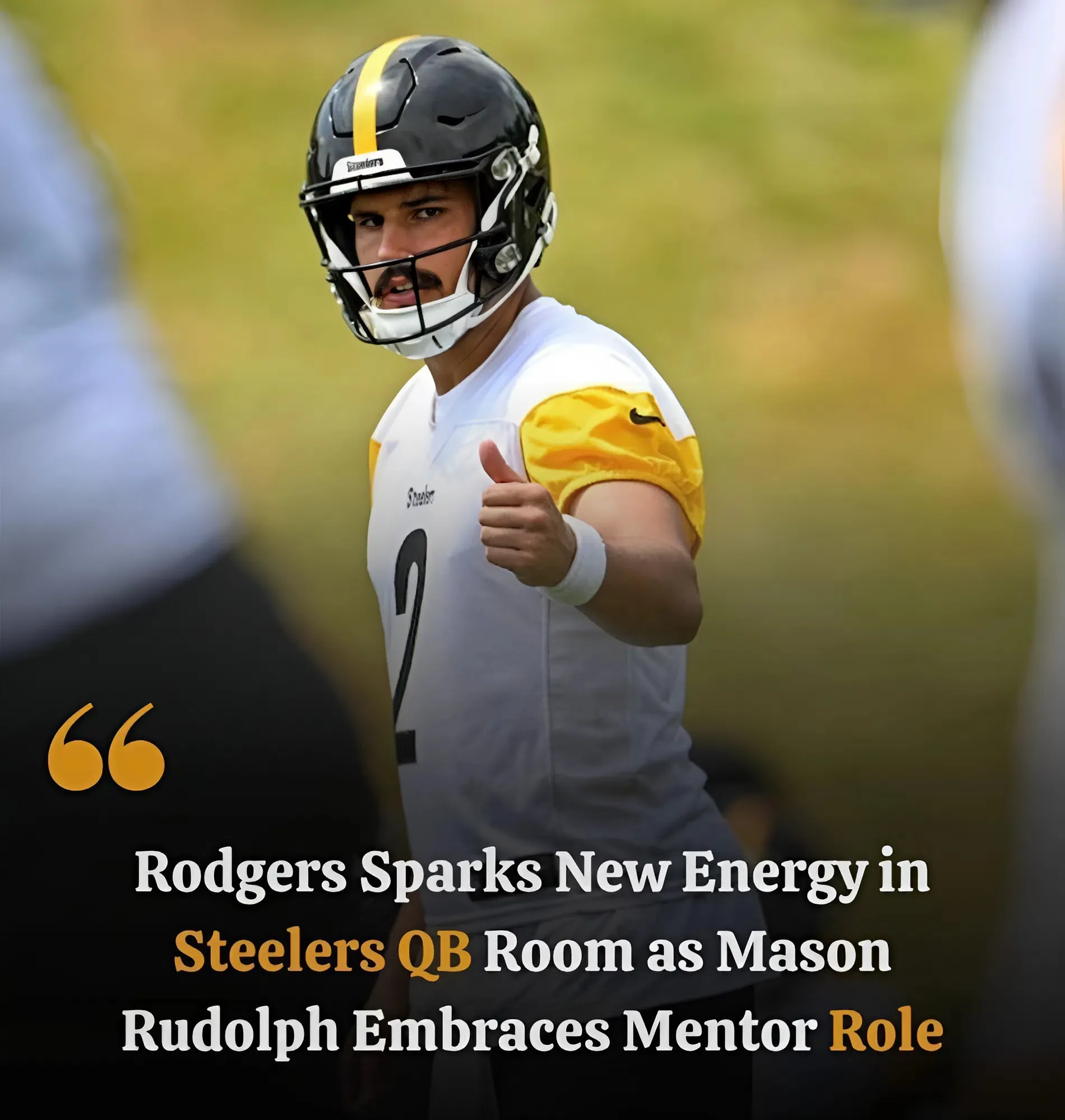 Steelers' Mason Rudolph Got Called Out For 'Glazing' Aaron Rodgers In Hilarious Fashion