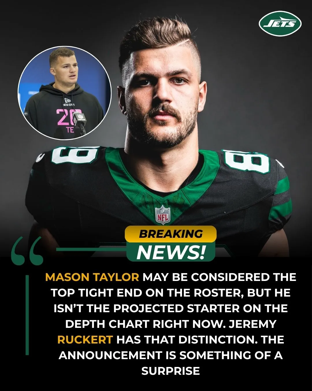 Jets Rookie Surprisingly Starts on Bench Ahead of Preseason Opener