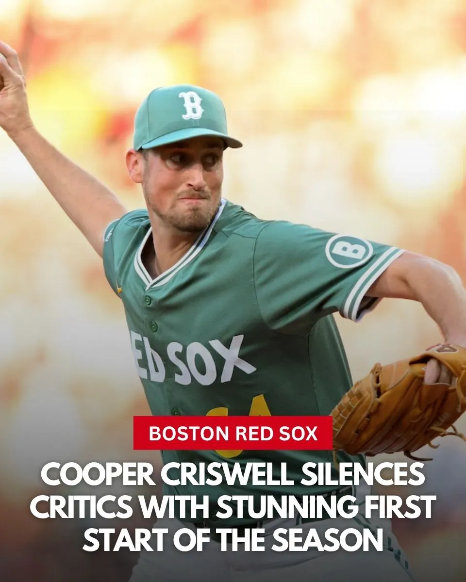 GOOD NEWS: Cooper Criswell Silences Critics with Stunning First Start of the Season — Red Sox Fans Went from “Who?” to “WOW!” in Just 7 Innings, and What He Did in the 6th Is Blowing Up Across MLB!