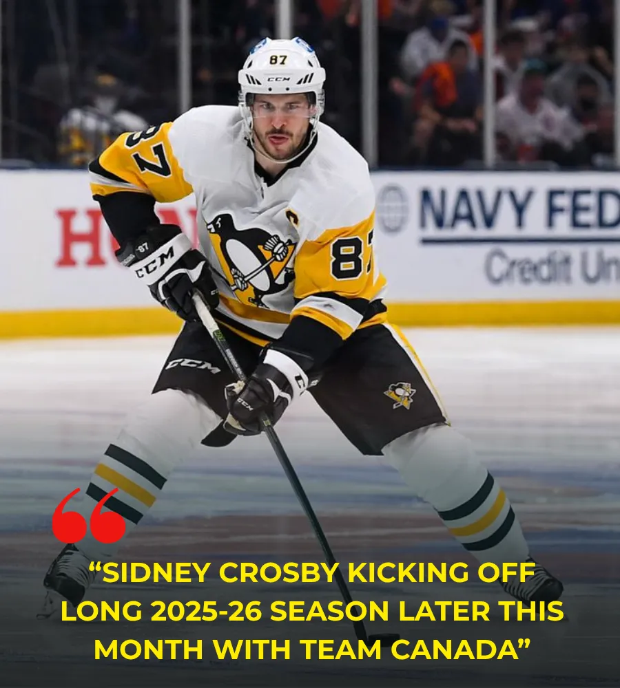 Sidney Crosby kicking off long 2025-26 season later this month with Team Canada