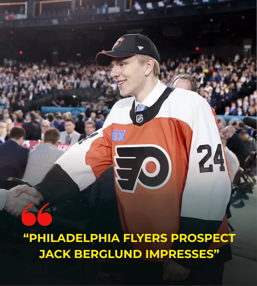 Philadelphia Flyers prospect Jack Berglund impresses at 2025 World Junior Summer Showcase