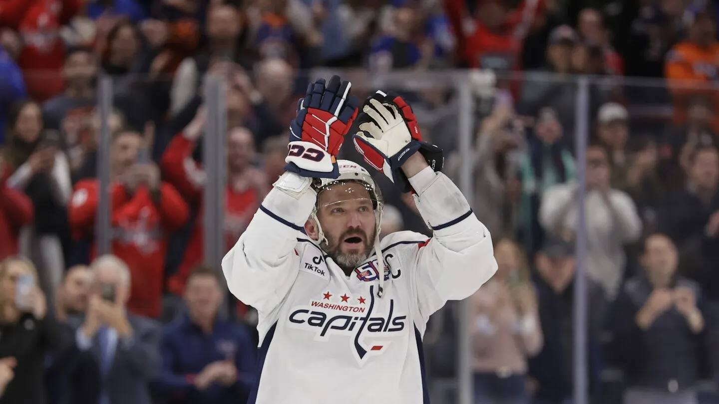 Alex Ovechkin on if breaking Wayne Gretzky’s all-time goals record has sunk in yet: ‘I will cry later’