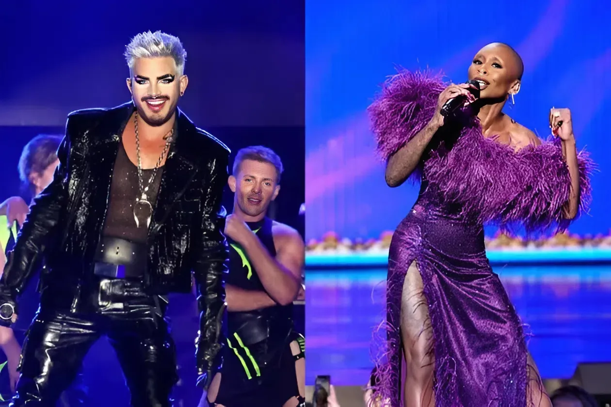 John Stamos stepped in for Josh Gad with less than 24 hours’ notice — but it was Adam Lambert who brought the Hollywood Bowl to its feet.