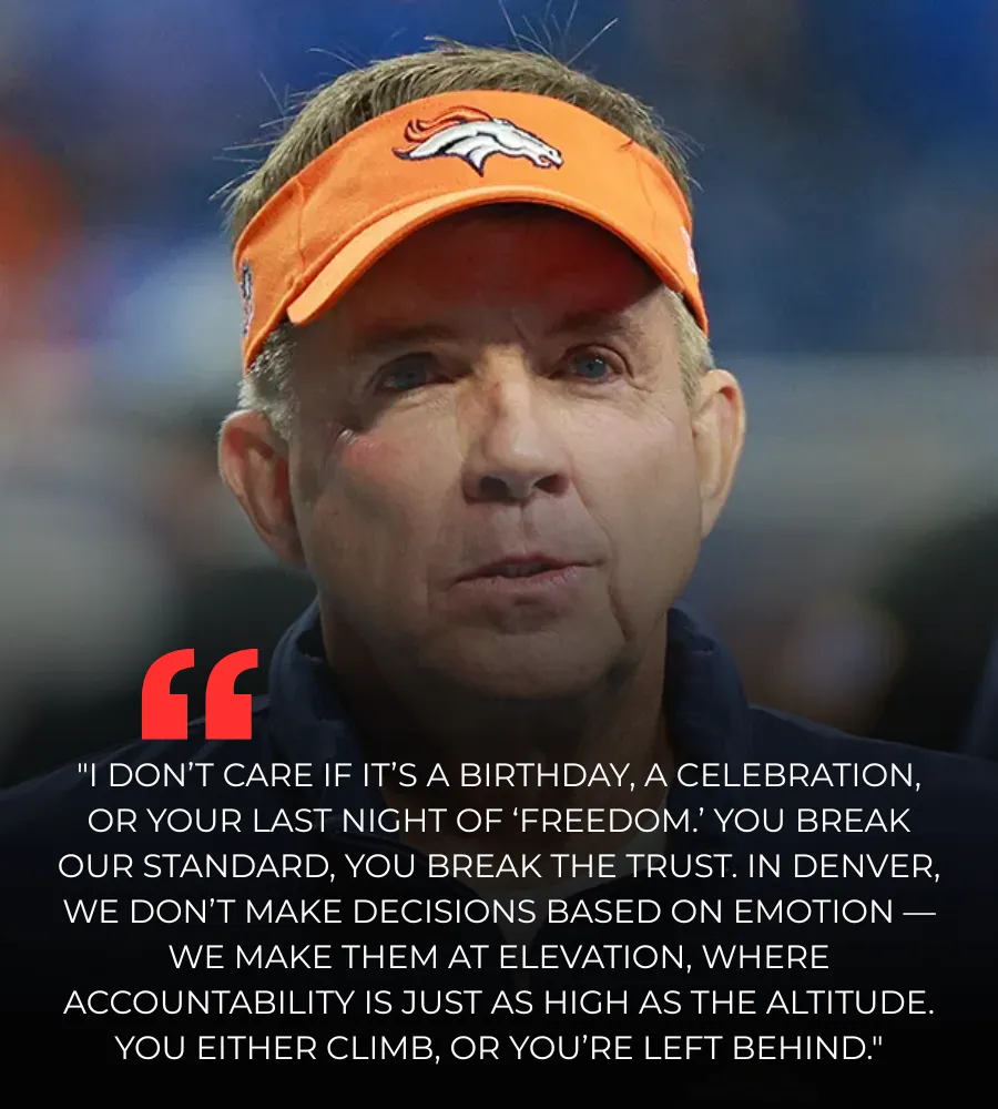 “Climb or Be Left Behind”: Sean Payton’s Ruthless Altitude Standard Sets Tone for Broncos Locker Room