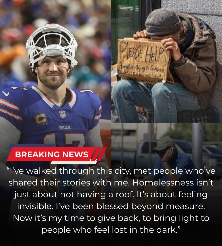 BREAKING NEWS: Buffalo Bills Superstar Josh Allen Donates Entire $14.9 Million Bonus and Sponsorship Earnings to Homeless Shelter Initiative