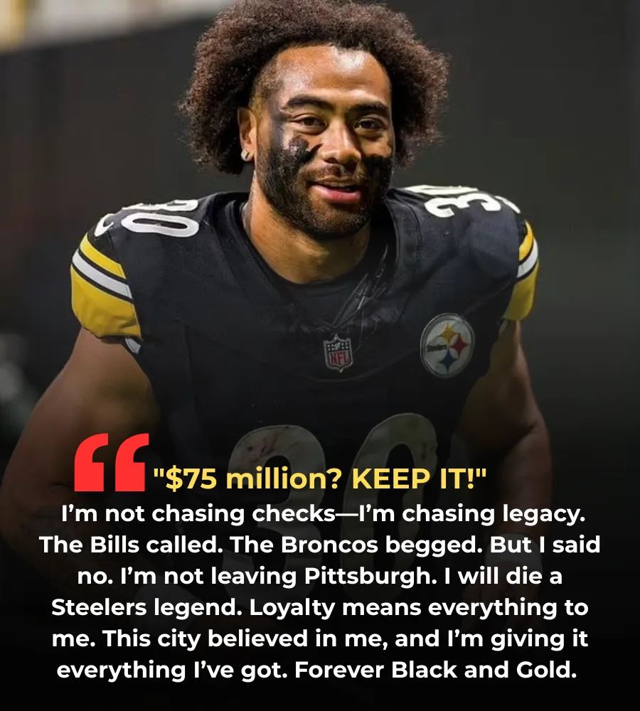 “$75 Million? KEEP IT!” Jaylen Warren Shocks the NFL With Loyalty Over Luxury