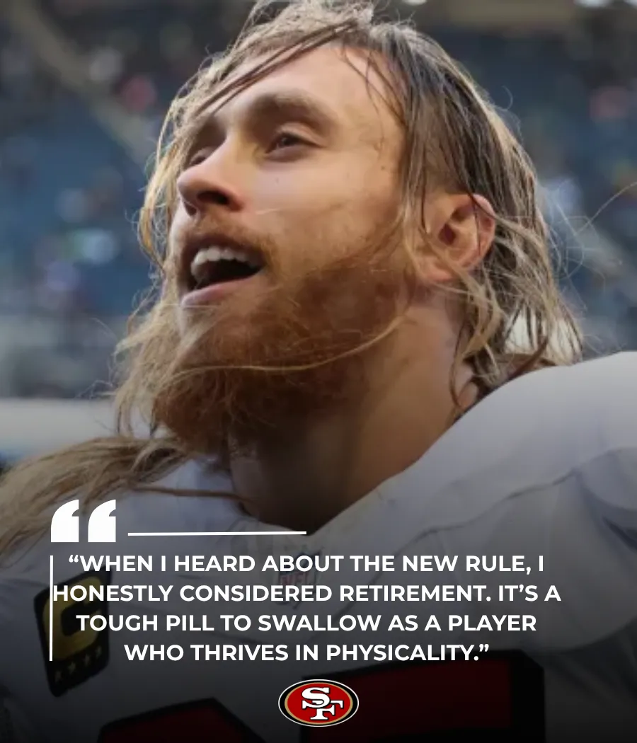 49ers' George Kittle on new NFL rule: 'I considered retirement'