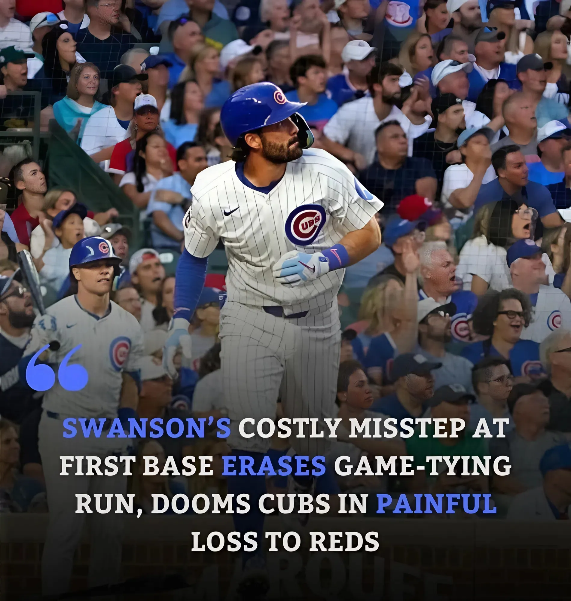 Dansby Swanson’s baserunning error costs Cubs in loss to Reds