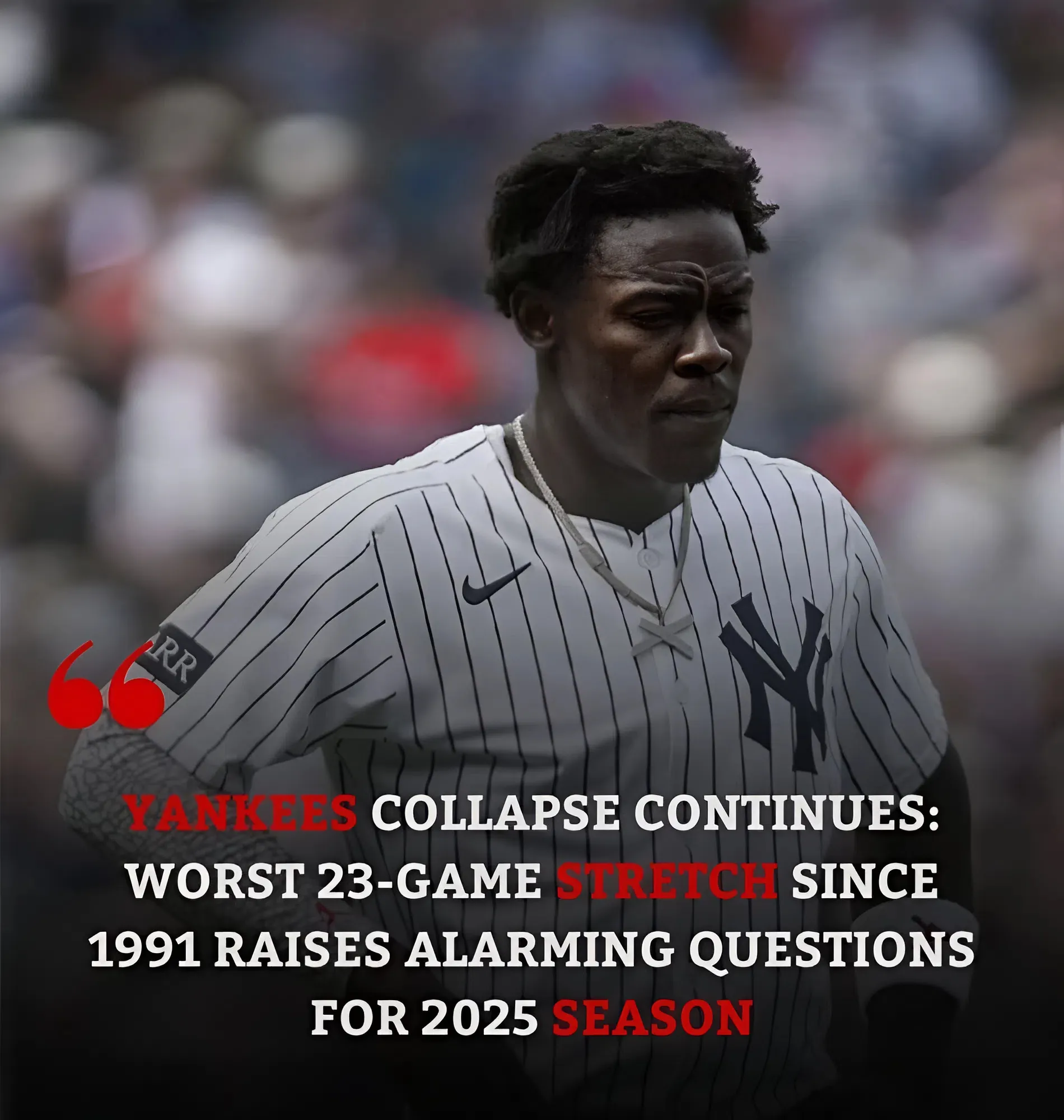 Yankees hit embarrassing low point for first time since 1991 after loss to Rangers