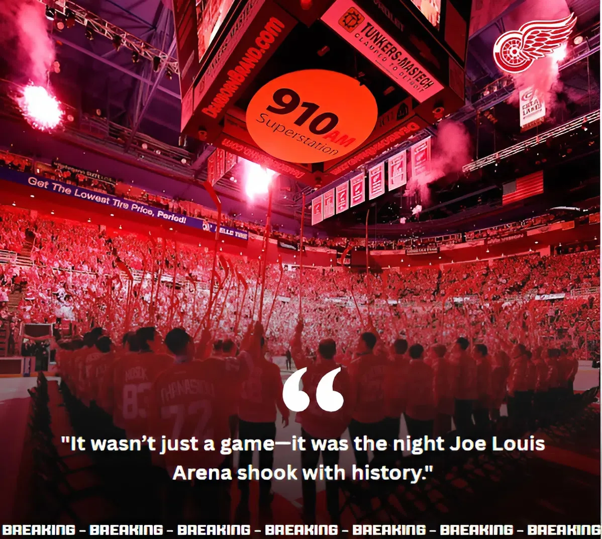 Red Wings fans will never forget this game at Joe Louis Arena