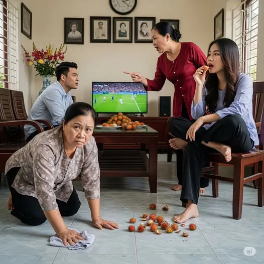 Đến chơi nhà con rể mà thấy bà thông gia làm quần quật như giúp việc