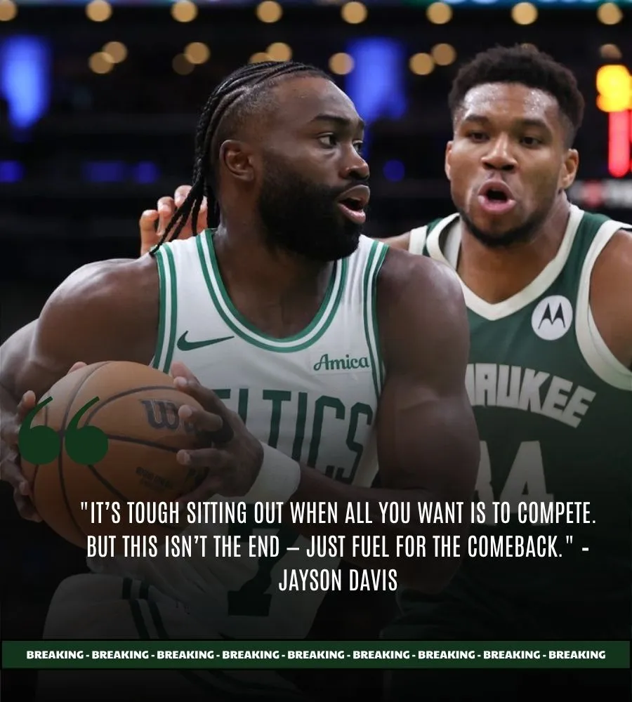 CELTICS ROOKIE FORWARD JAYSON DAVIS SIDELINED WITH TRAINING CAMP INJURY, PLACED ON INJURY LIST