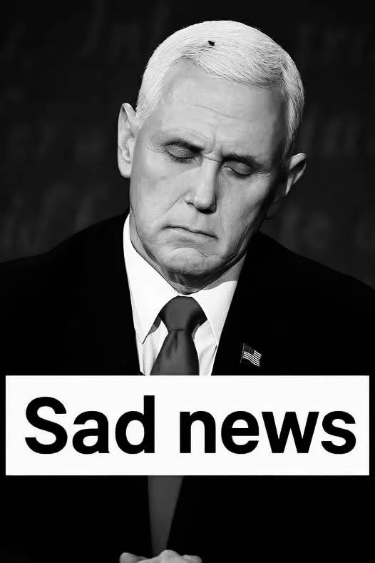 Mike Pence with tears in their eyes make the sad announcement.. Mike Pence with tears in their eyes make the sad announcement..