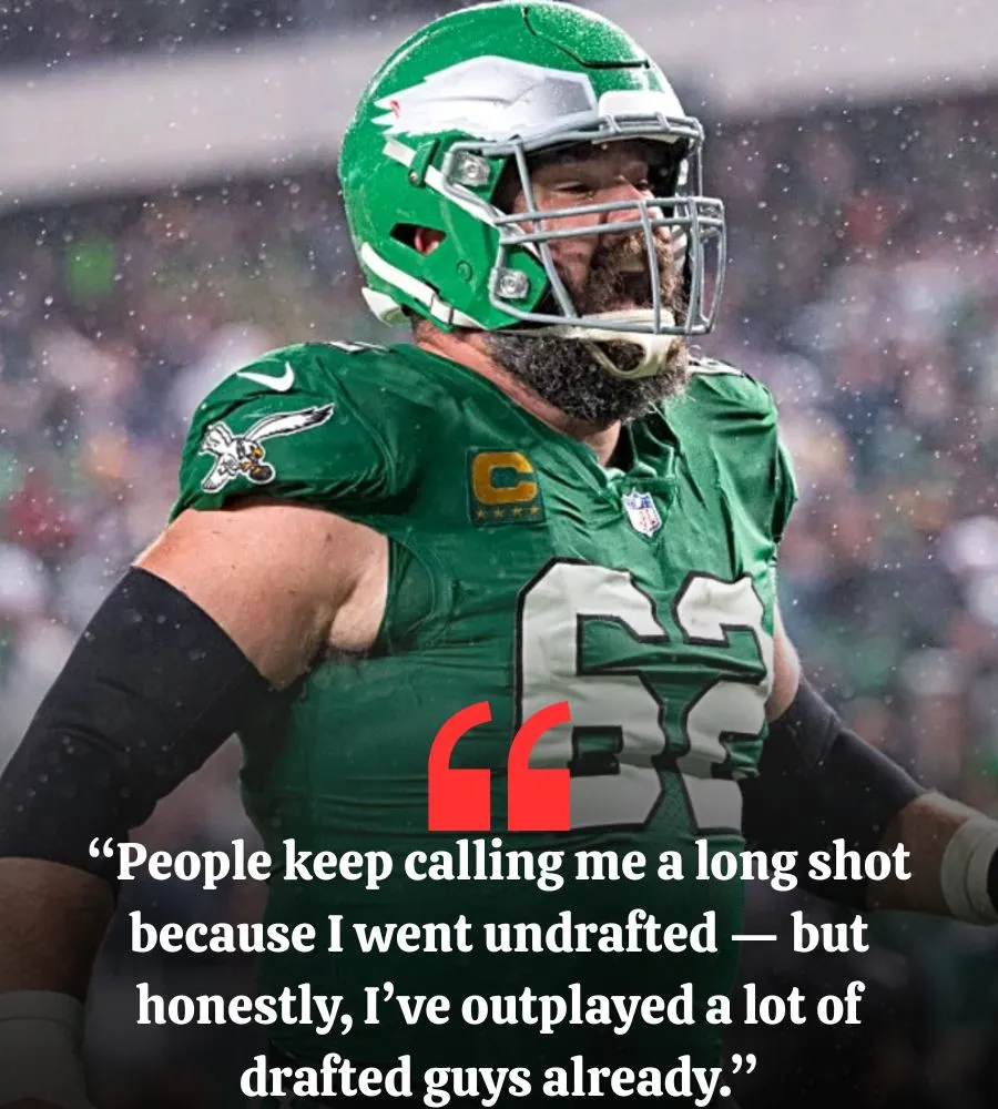 Eagles' rookie gets special treatment from legend Jason Kelce during training camp