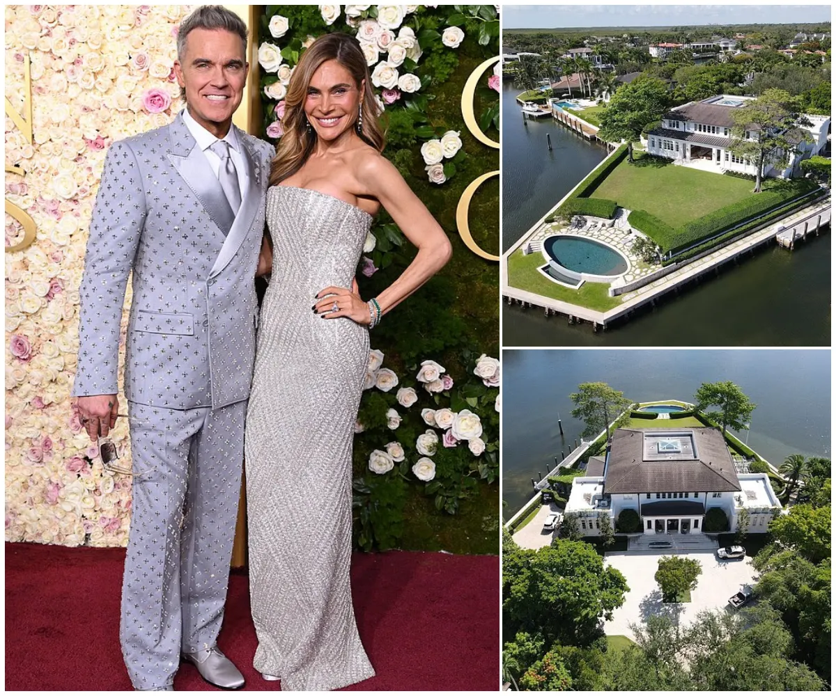 Robbie Williams ‘splashes out on £30MILLION waterfront mega‑mansion in Miami’ boasting seven bedrooms, an 18‑car garage, wine cellar, private dock and plans for a floating padel court — after selling his LA estate for £51.6m and making... - suong